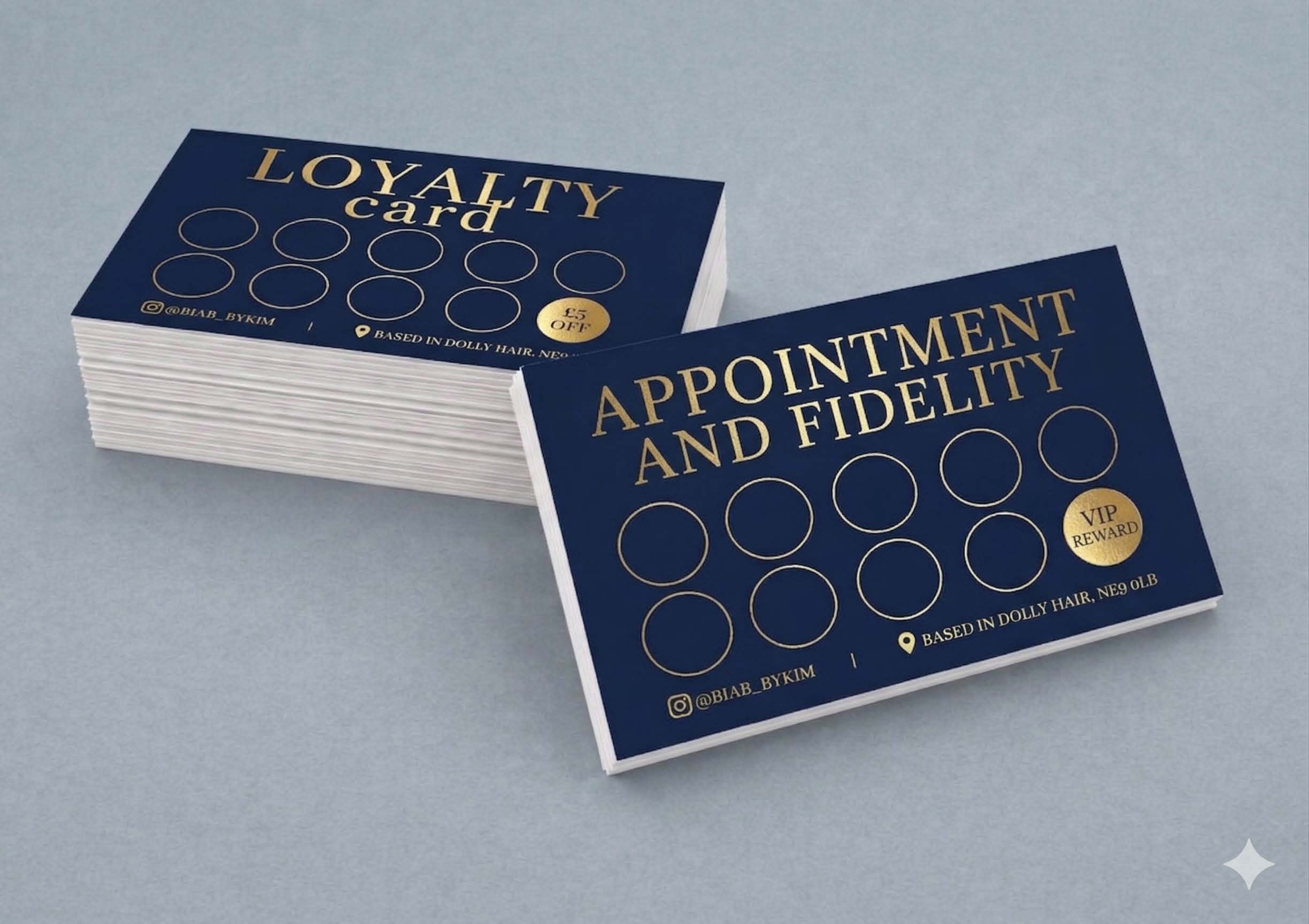 Cartes de rendez-vous et de fidélité